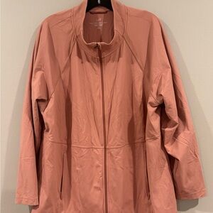J Jill Fit Out & About Shirttail Blush Pink Jacket Size 2X Womens